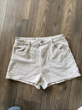 ROLLA'S Cream High-Rise Jean Shorts Dusters size 30